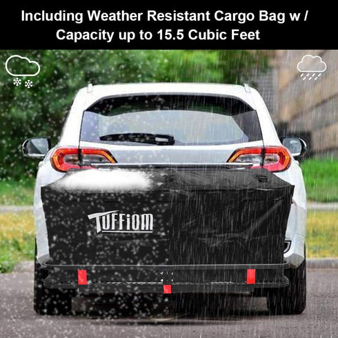 TUFFIOM 500lbs Hitch Basket Cargo Carrier Rack