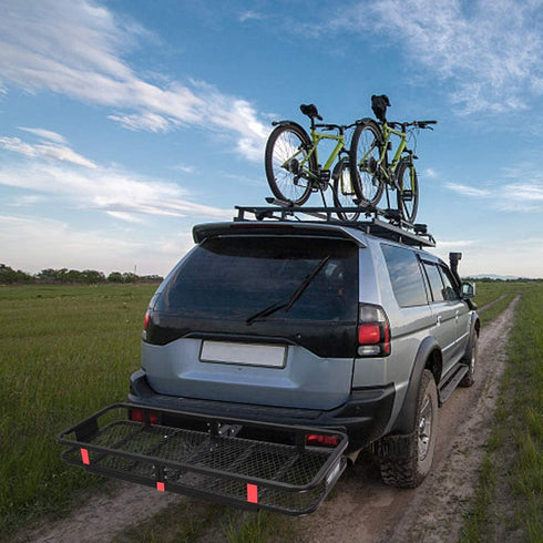 TUFFIOM 500lbs Hitch Basket Cargo Carrier Rack