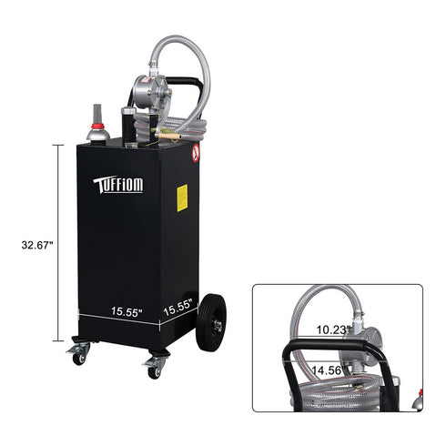 TUFFIOM 20/30/35 Gallon Portable Fuel Storage Tank with Wheels