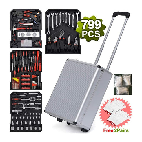 TUFFIOM Aluminum 799pcs Tool Set With Trolley Case