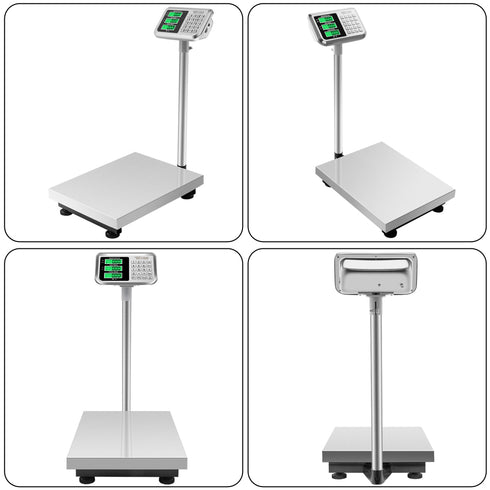 TUFFIOM G7S 661lb Weight Electronic Platform Scale With LCD Display Stainless Steel