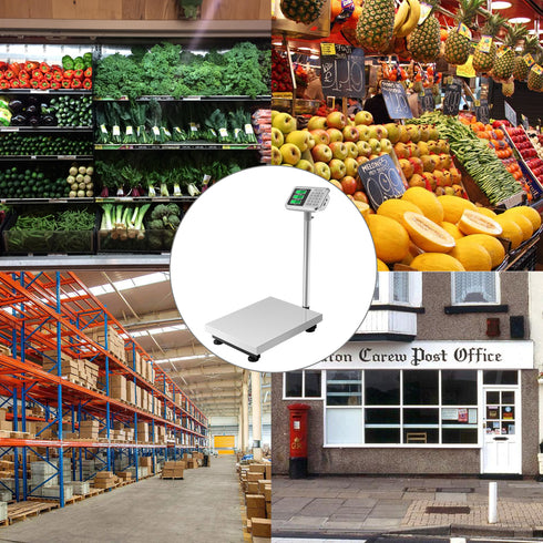 TUFFIOM G7S 661lb Weight Electronic Platform Scale With LCD Display Stainless Steel