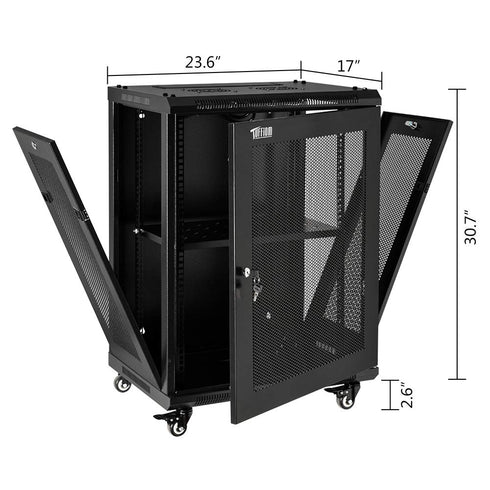 TUFFIOM 19in Casters Network Cabinet Enclosure