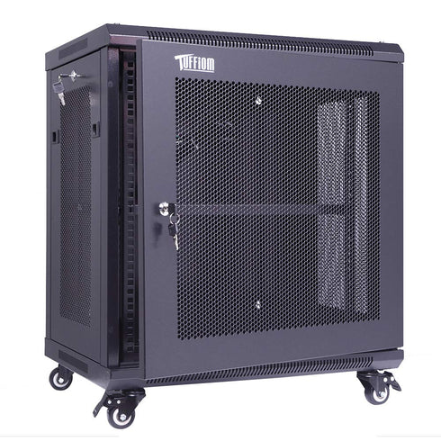 TUFFIOM 19in Casters Network Cabinet Enclosure