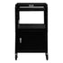 TUFFIOM AV Cart Rolling Storage Stand with Locking Cabinet Keyboard Shelf