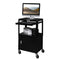 TUFFIOM AV Cart Rolling Storage Stand with Locking Cabinet Keyboard Shelf