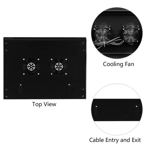 TUFFIOM 19in Casters Network Cabinet Enclosure