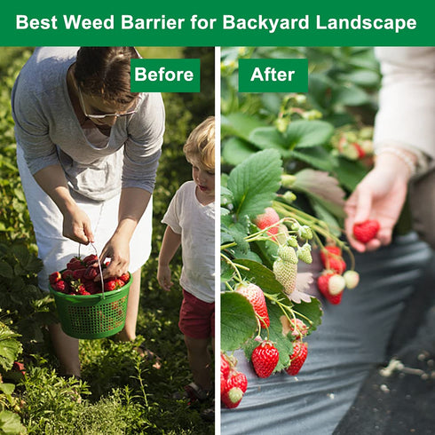 TUFFIOM Weed Barrier Landscape Fabric Outdoor Ground Cover