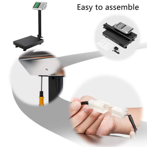 TUFFIOM G7S 220lb Weight Electronic Platform Scale With LCD Display