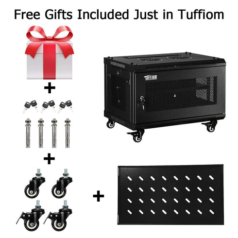 TUFFIOM 19in Casters Network Cabinet Enclosure