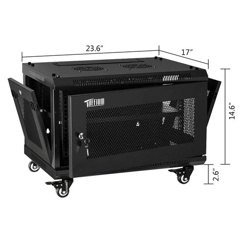 TUFFIOM 19in Casters Network Cabinet Enclosure