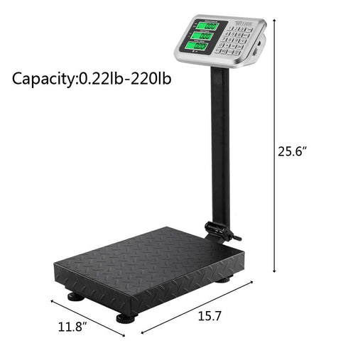 TUFFIOM G7S 220lb Weight Electronic Platform Scale With LCD Display