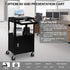 TUFFIOM AV Cart Rolling Storage Stand with Locking Cabinet Keyboard Shelf