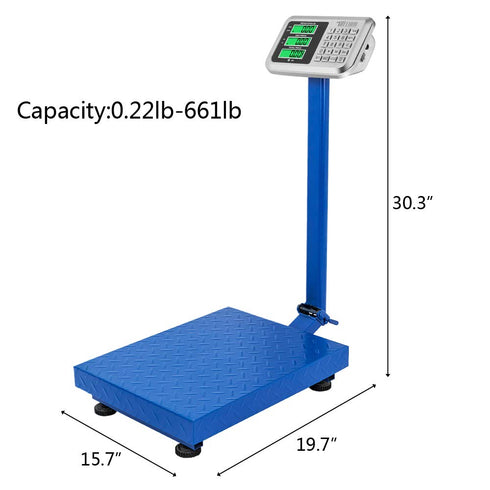 TUFFIOM G7S 661lb Weight Electronic Platform Scale With LCD Display