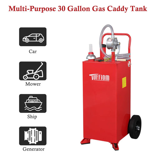 TUFFIOM 20/30/35 Gallon Portable Fuel Storage Tank with Wheels